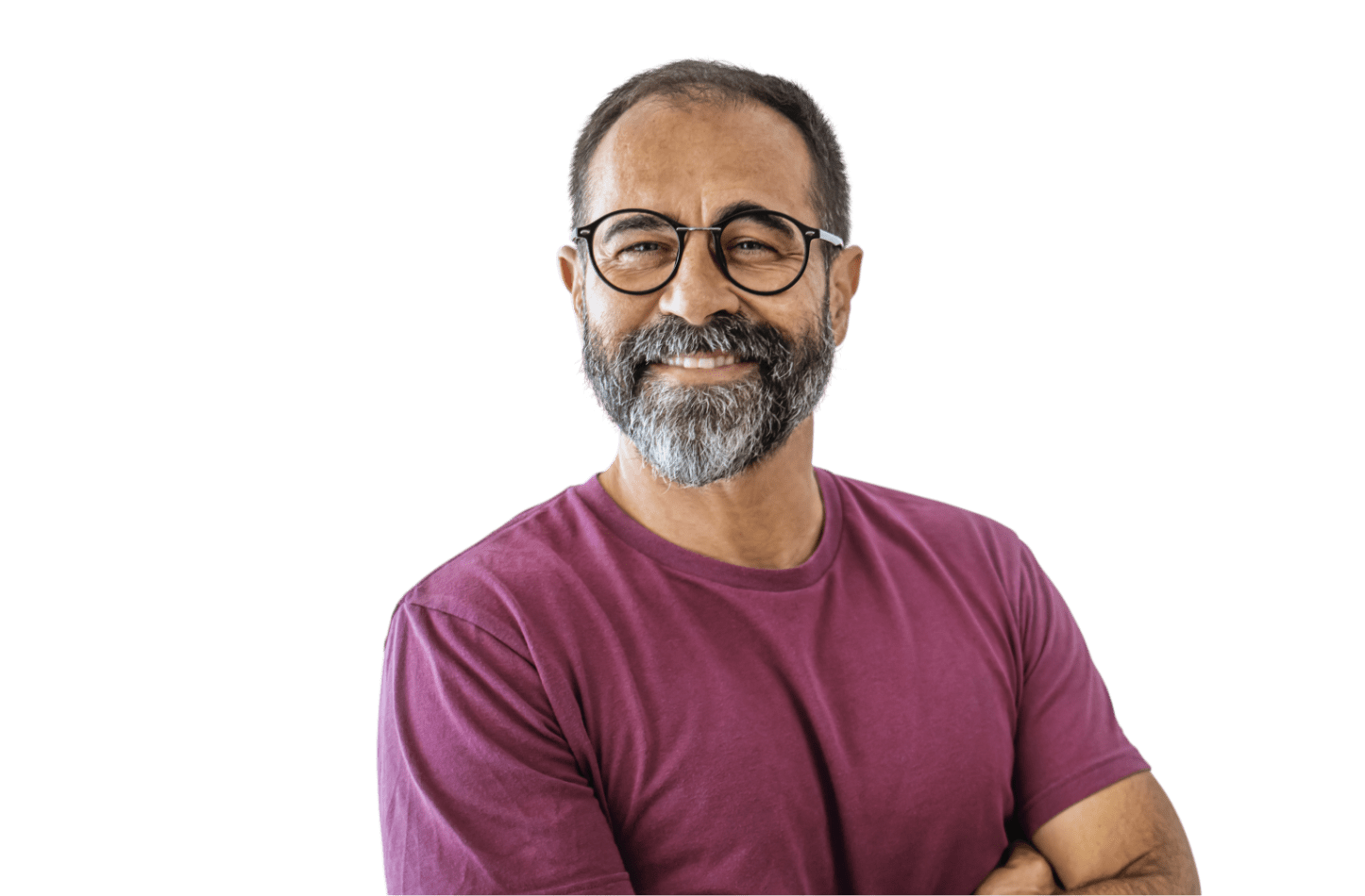 Man in maroon shirt