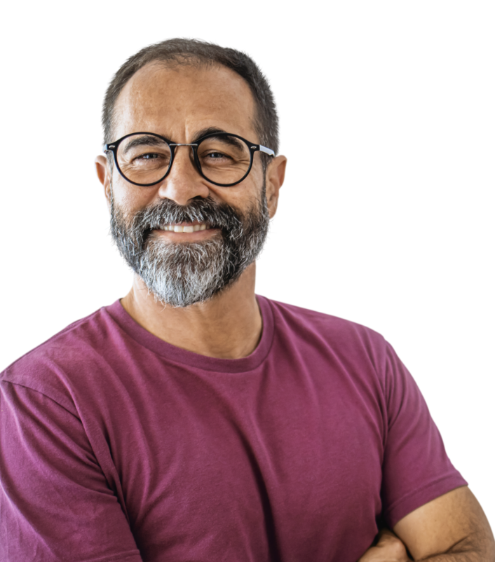Man in maroon shirt